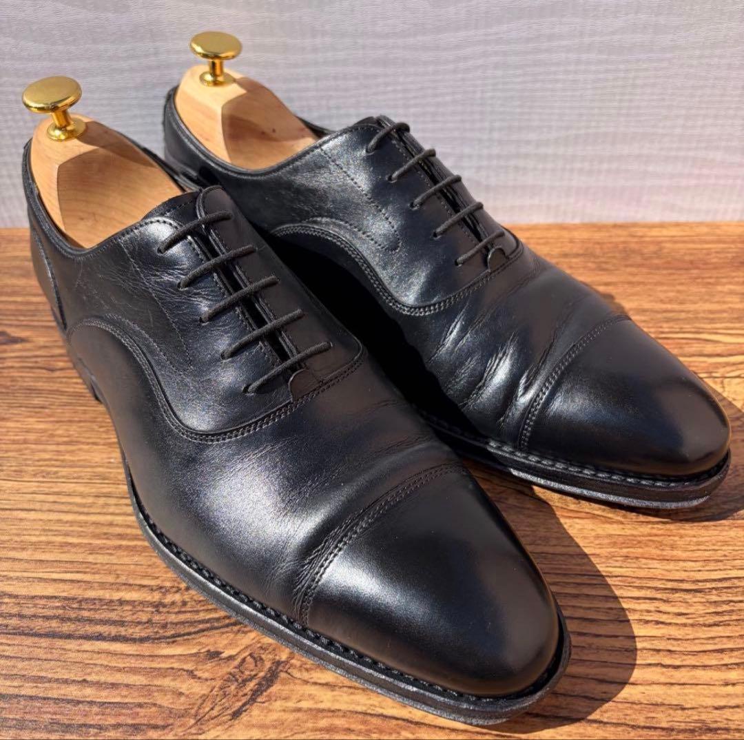 【美品】ジャランスリウァヤ ストレートチップ 25cm ブラック 内羽根 革靴