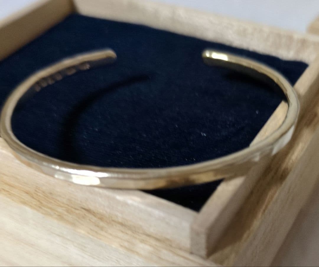 市松　K18 シャンパンゴールド　バングル