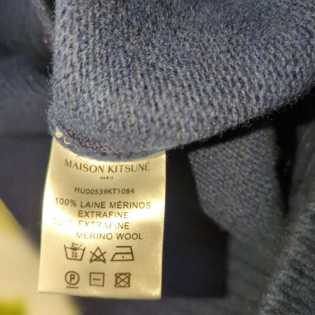 新品未使用タグ付きMAISON KITSUNÉ ネイビー タートルネックセーター