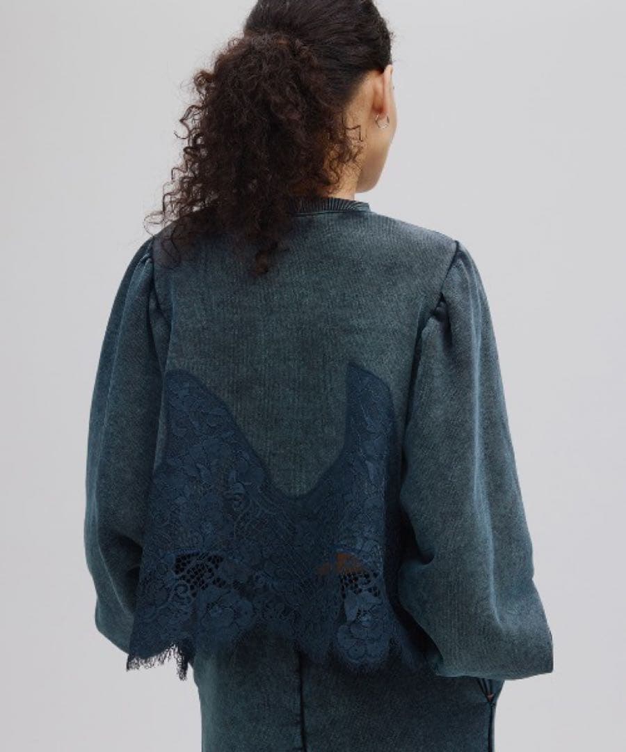 トップス CHEMICAL OVERDYE LACE SWEAT TOP