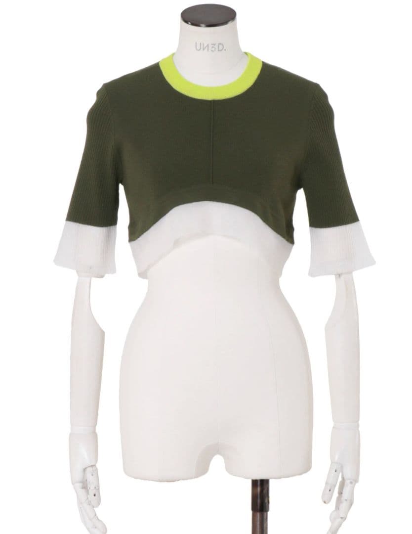 UN3D.❤️COLOR BLOCK SHEER TOP