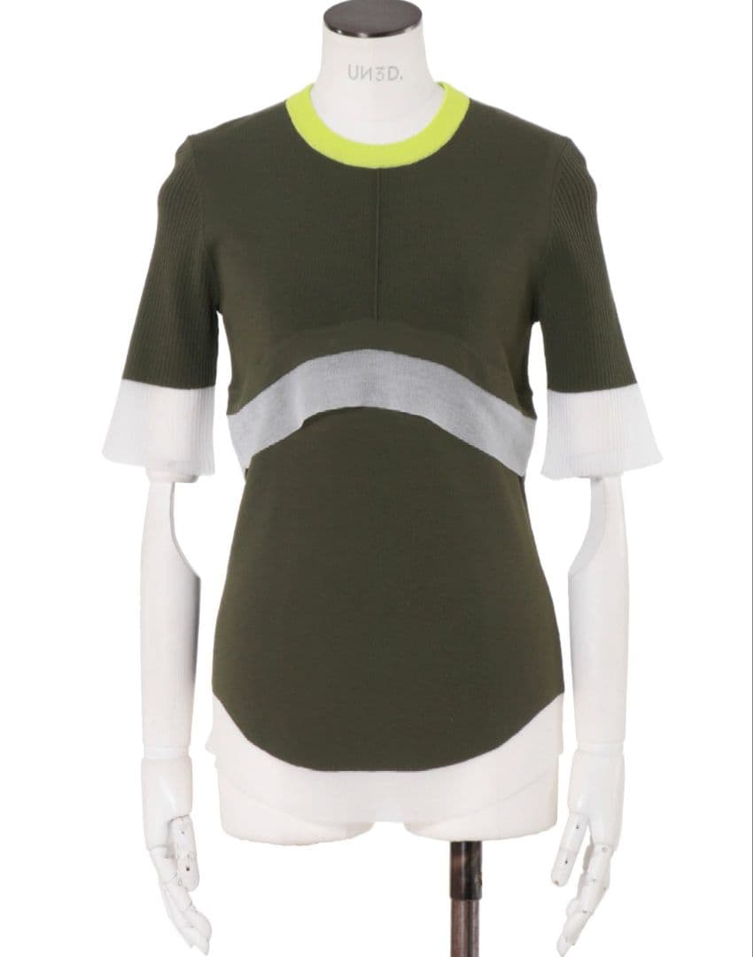 UN3D.❤️COLOR BLOCK SHEER TOP