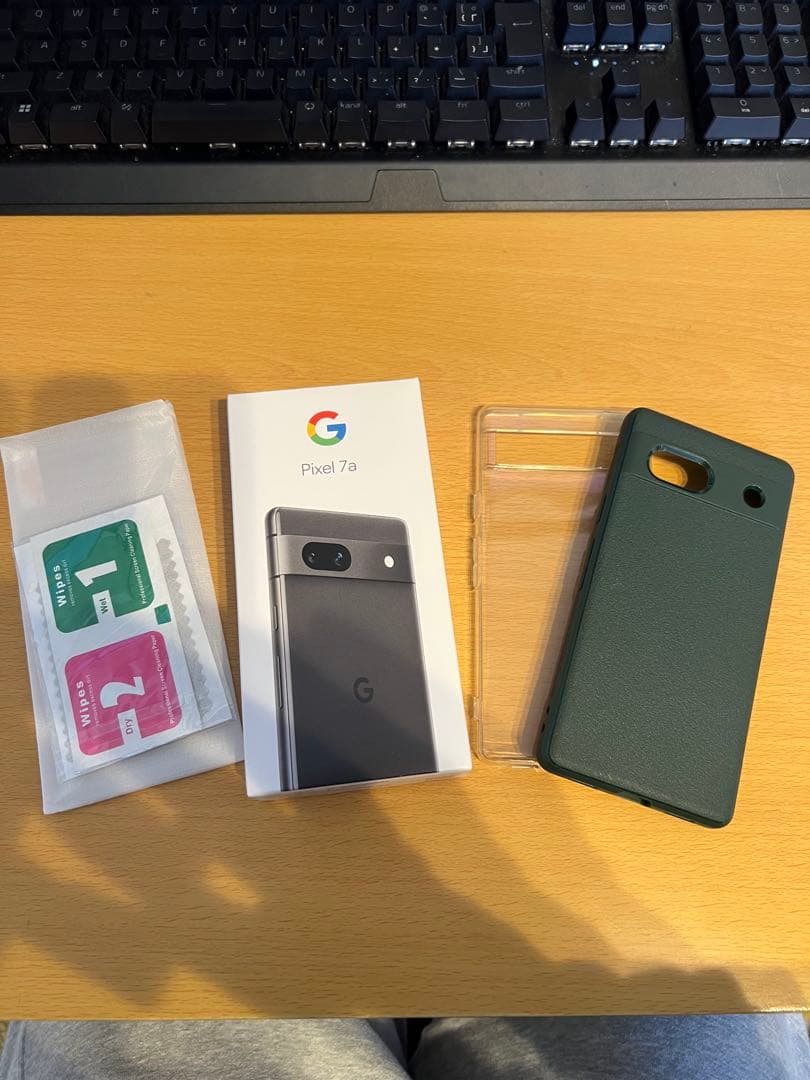 Google Pixel 7a チャコール 本体 フィルムケースセット