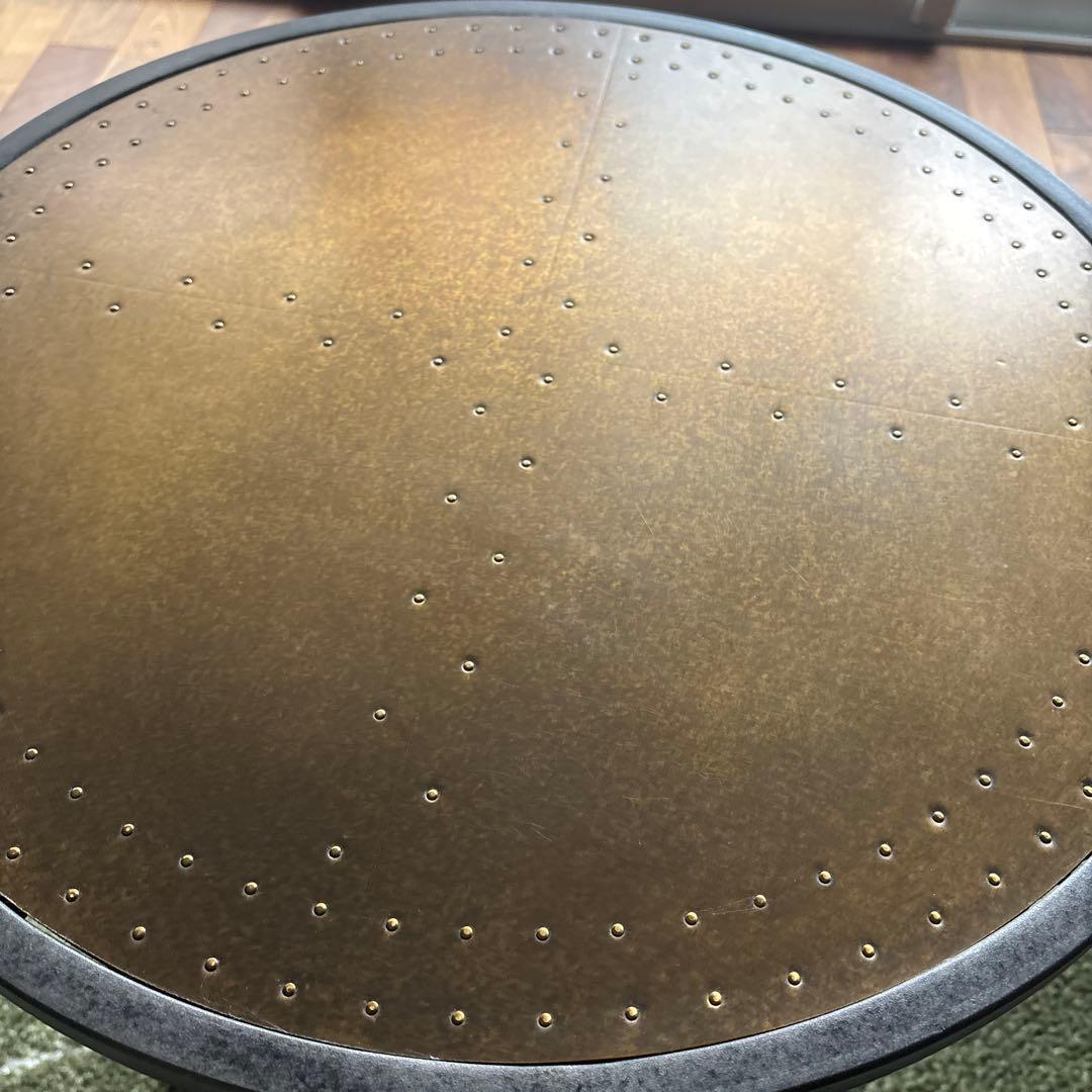 はちどり　クラッシュゲート　エルマ　サイドテーブル 50cm 真鍮