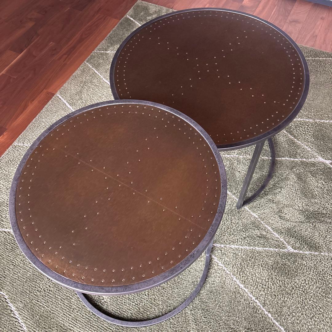 はちどり　クラッシュゲート　エルマ　サイドテーブル 50cm 真鍮