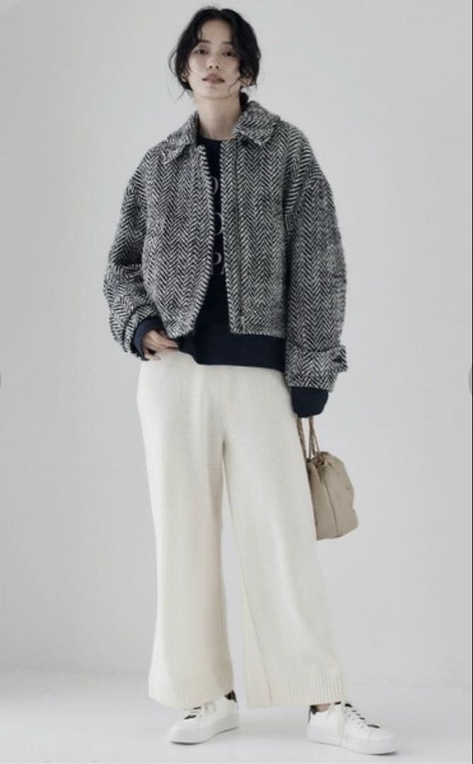 【BARNYARDSTORM 】ヘリンボーンブルゾン　ウール　ブルゾン