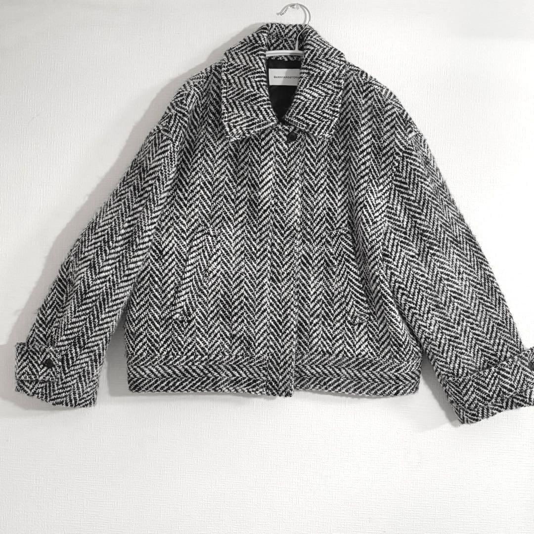 【BARNYARDSTORM 】ヘリンボーンブルゾン　ウール　ブルゾン