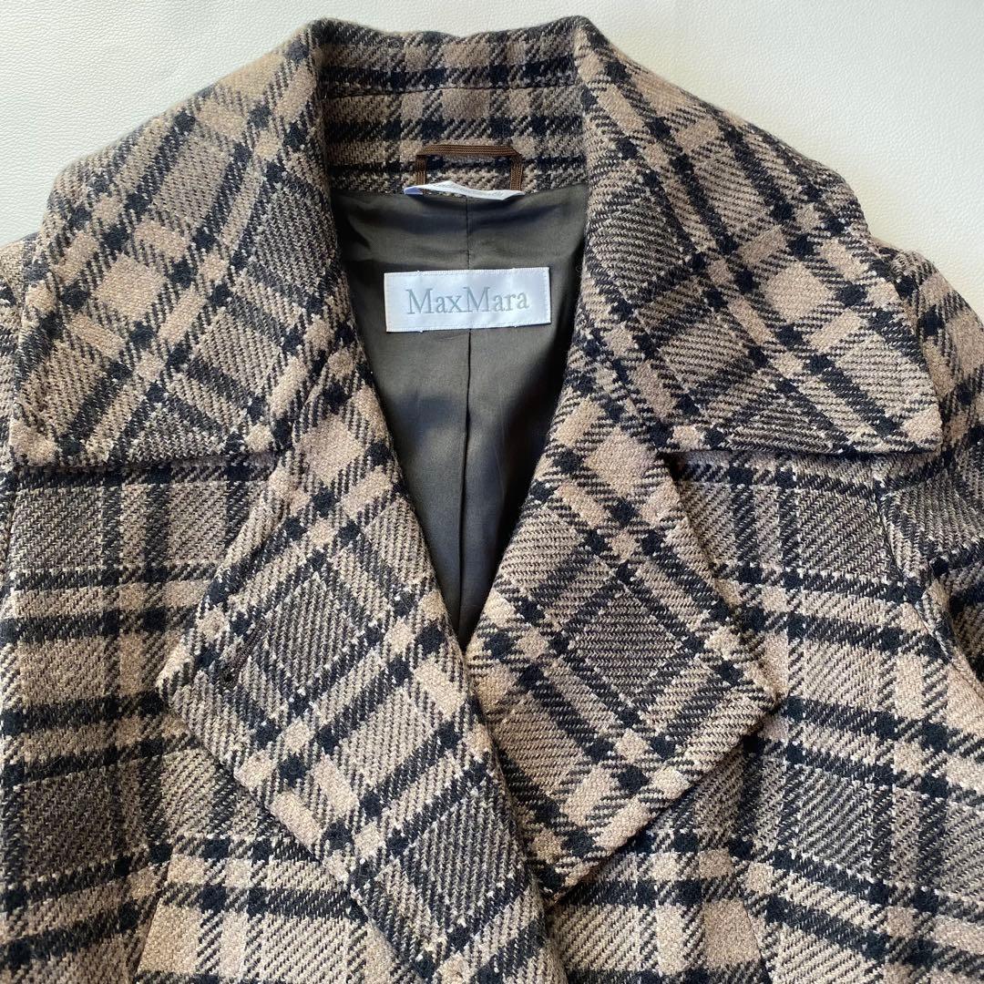 【美品】Max Mara　ジャケット　女優襟　白タグ　クロップド　大きいサイズ