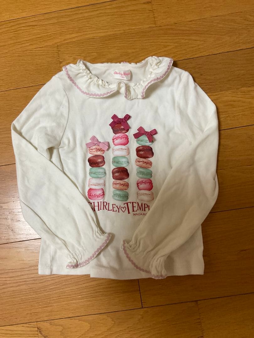 シャーリーテンプル　マカロン　リボン　Tシャツ スカートセット120 110