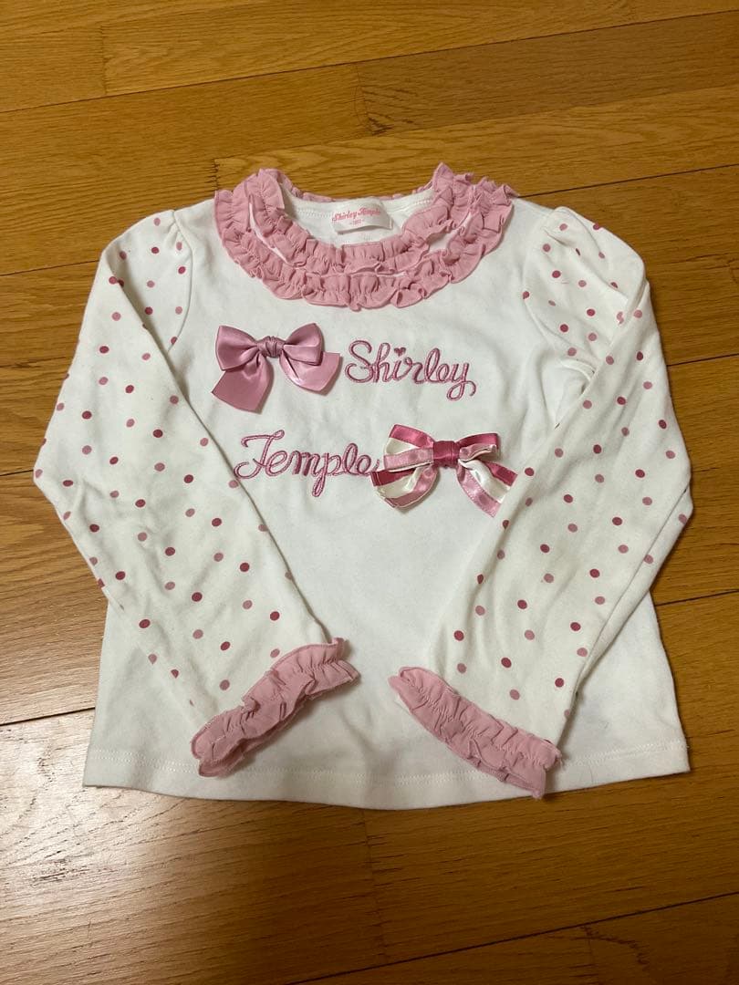 シャーリーテンプル　マカロン　リボン　Tシャツ スカートセット120 110