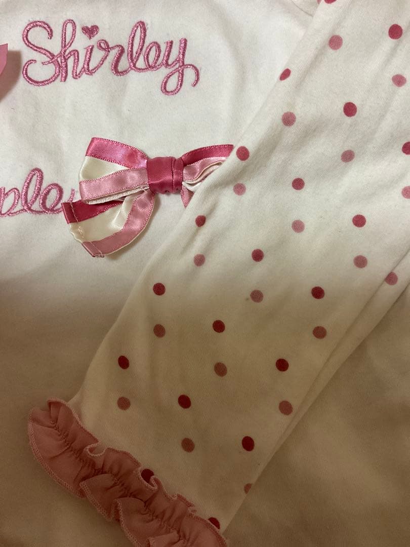 シャーリーテンプル　マカロン　リボン　Tシャツ スカートセット120 110