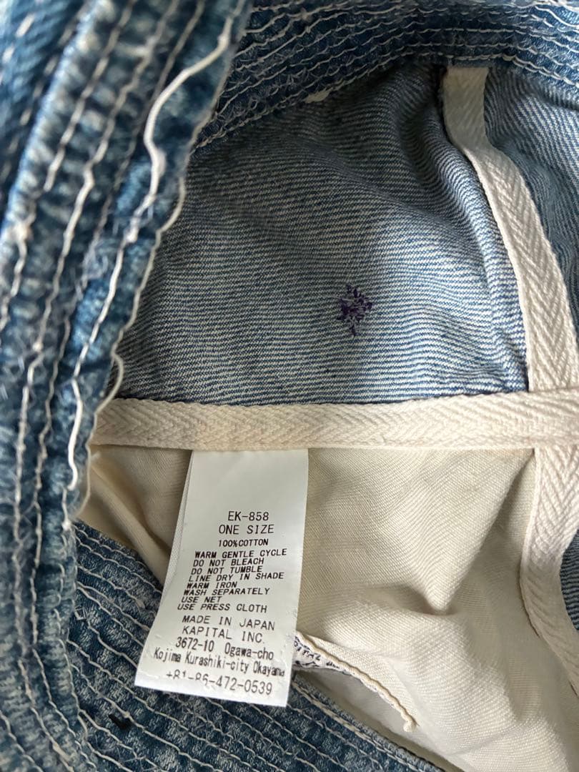 kapital 11.5ozデニム　老人と海HAT（クラッシュリメイク）