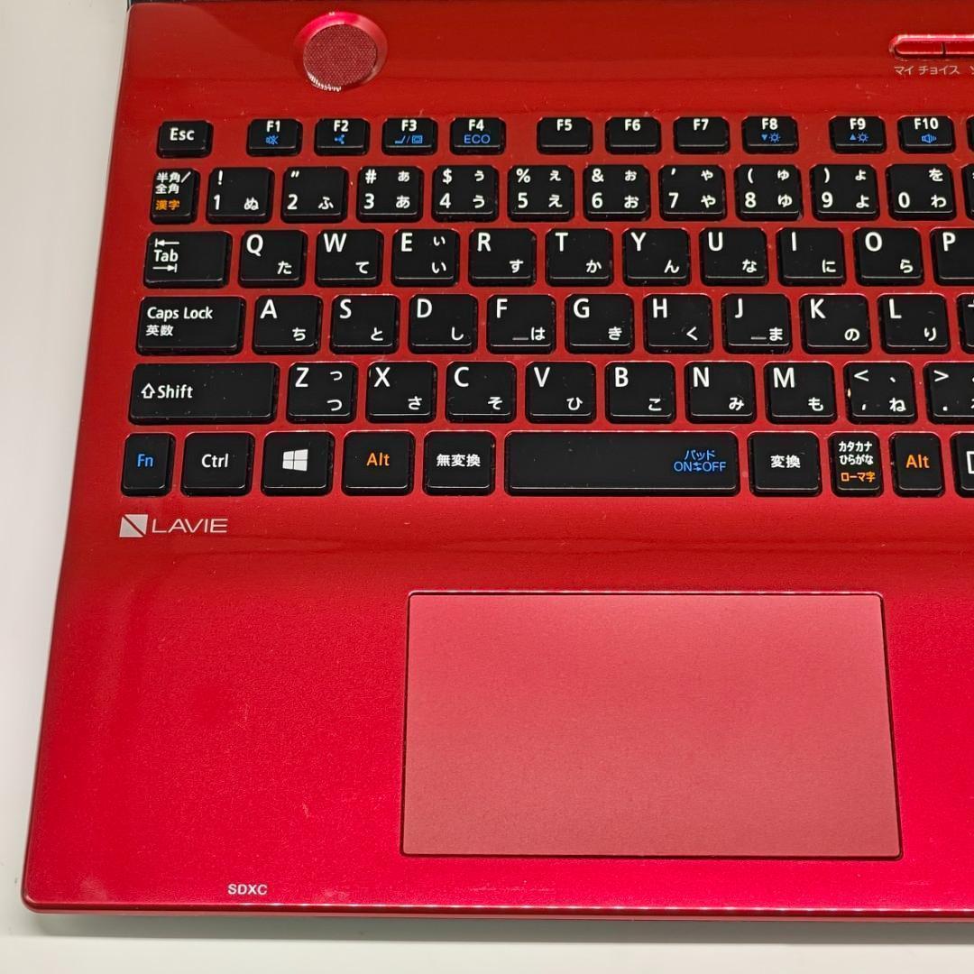 【LAVIE】NEC 高性能i7 SSD512GB 16GB レッド ノートPC