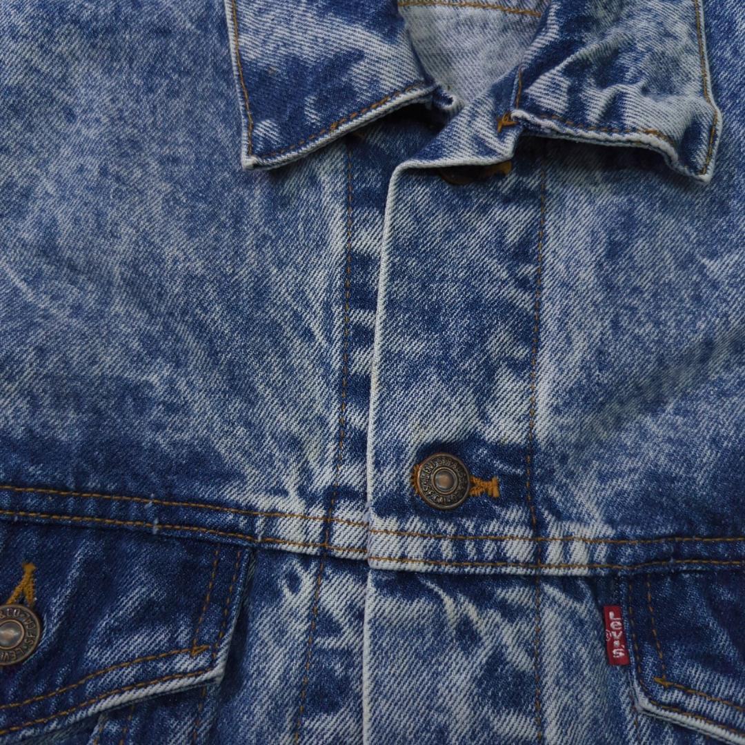90s USA製 Levi's 70507 L ケミカルウォッシュ デニム