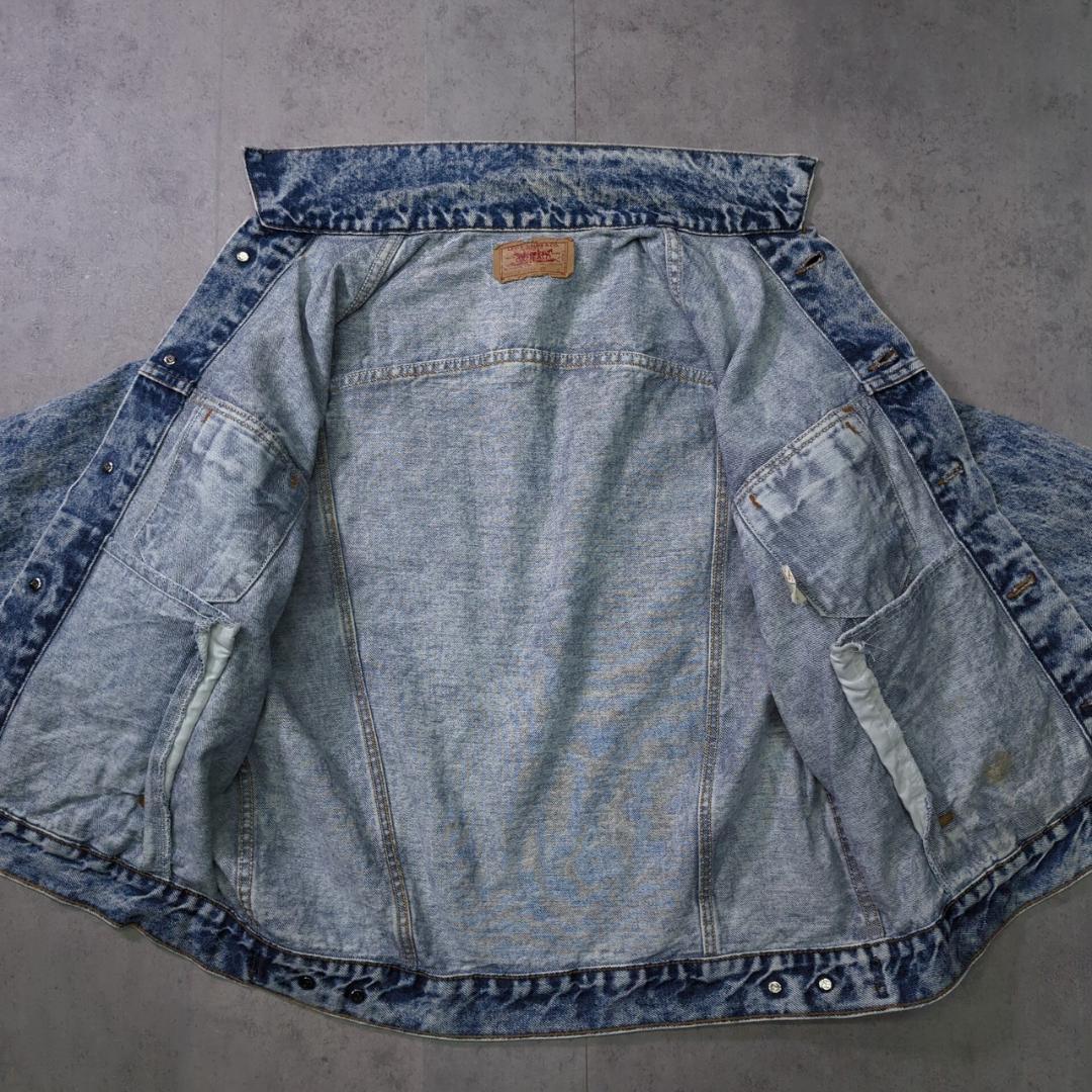 90s USA製 Levi's 70507 L ケミカルウォッシュ デニム