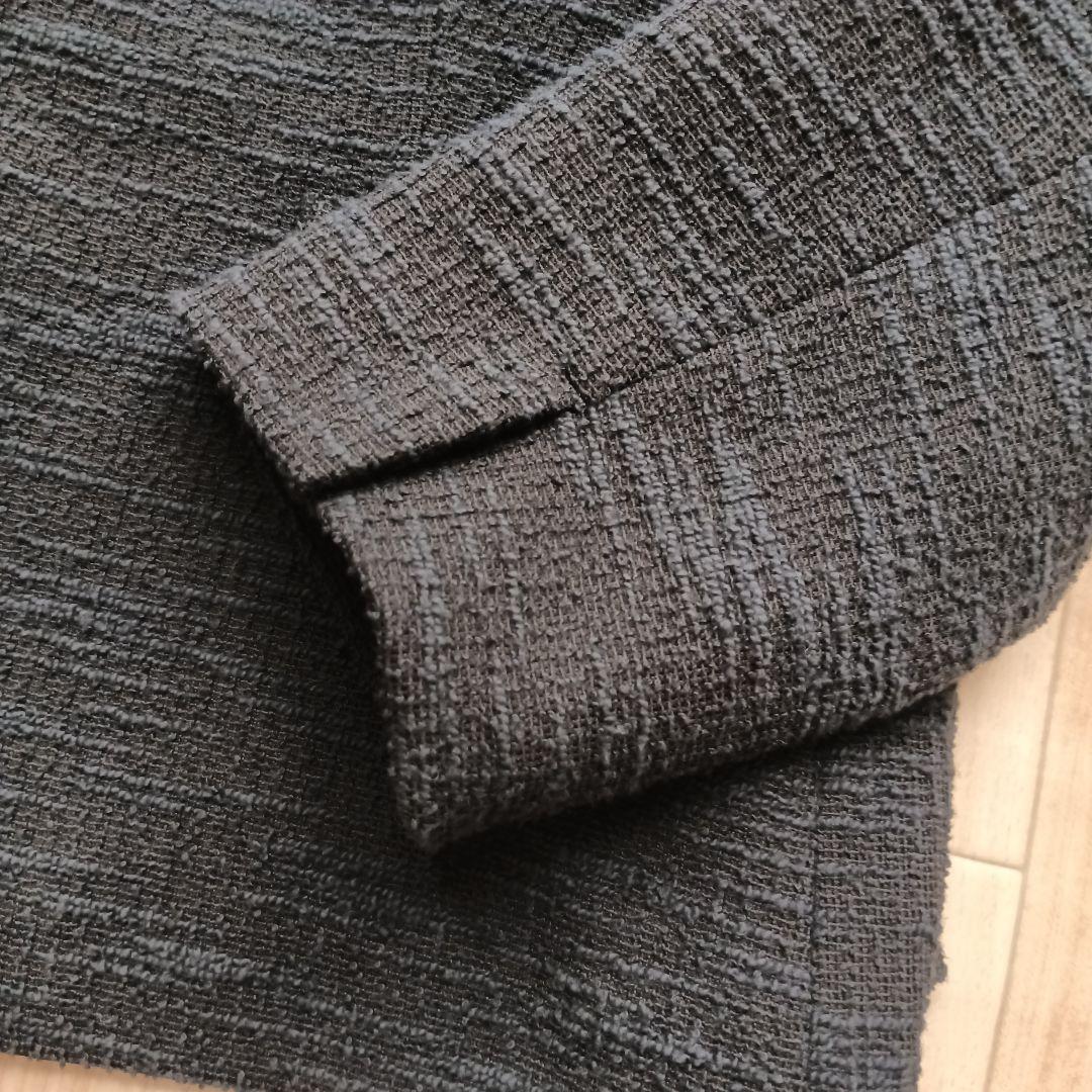 23区大きいサイズ48ツイードノーカラージャケットネイビー新品タグ付卒業式近年