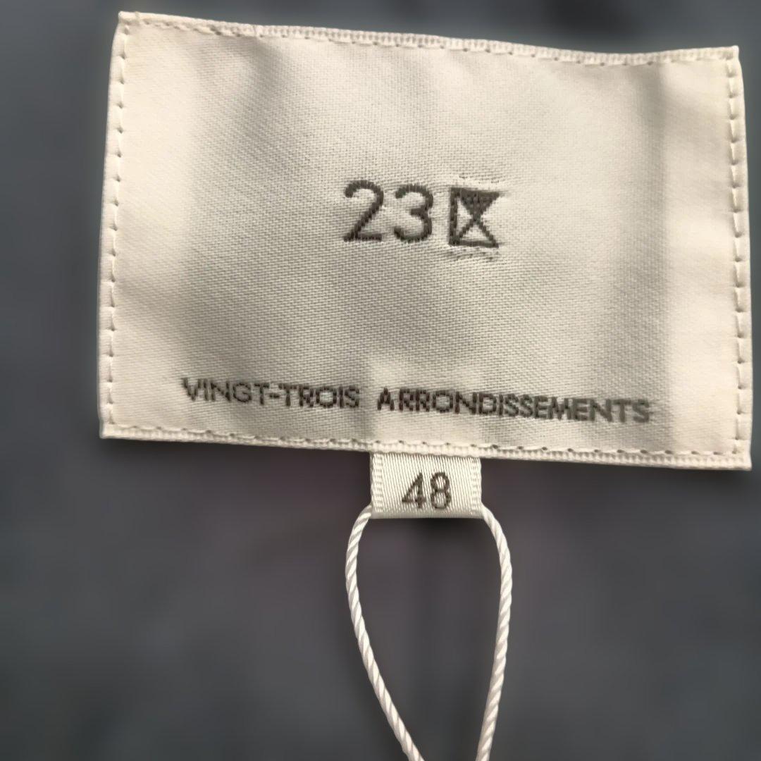 23区大きいサイズ48ツイードノーカラージャケットネイビー新品タグ付卒業式近年