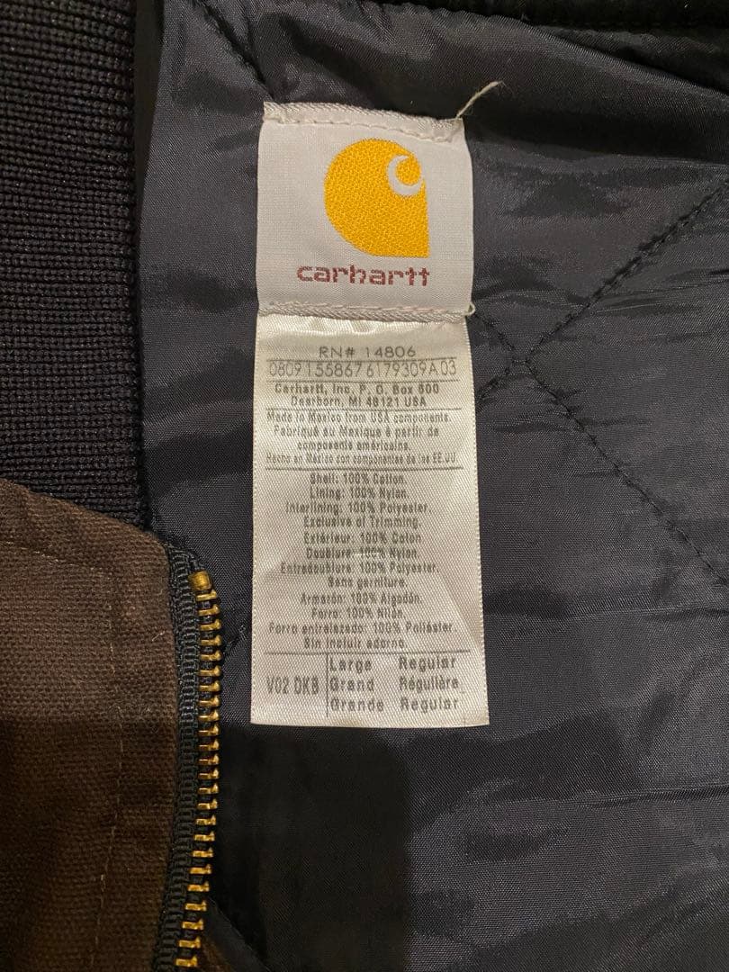 ★カーハート　carhartt ダックベスト V02 DKB★Lサイズ★