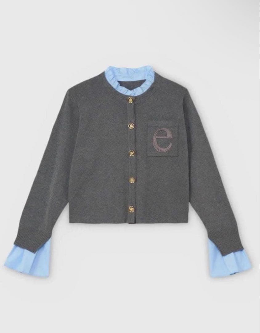 新品eimy istoire Attached collar ニットジャケット