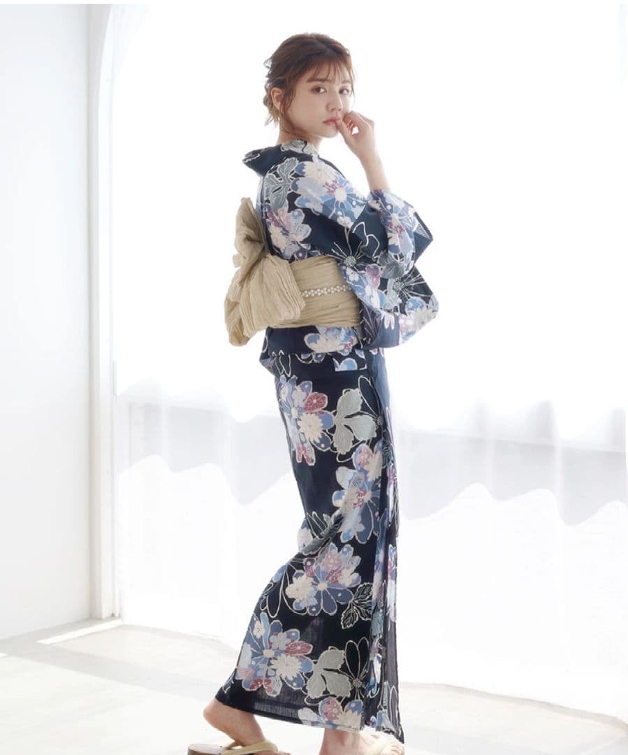 dita 浴衣 2025 如月の古典菊 浴衣と帯など6点セット 美品