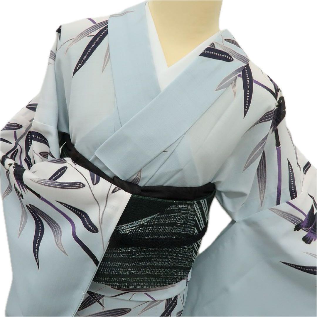 りりこ✺新品 撫松庵謹製 竹と雀 セオアルファ トール 浴衣 A3051