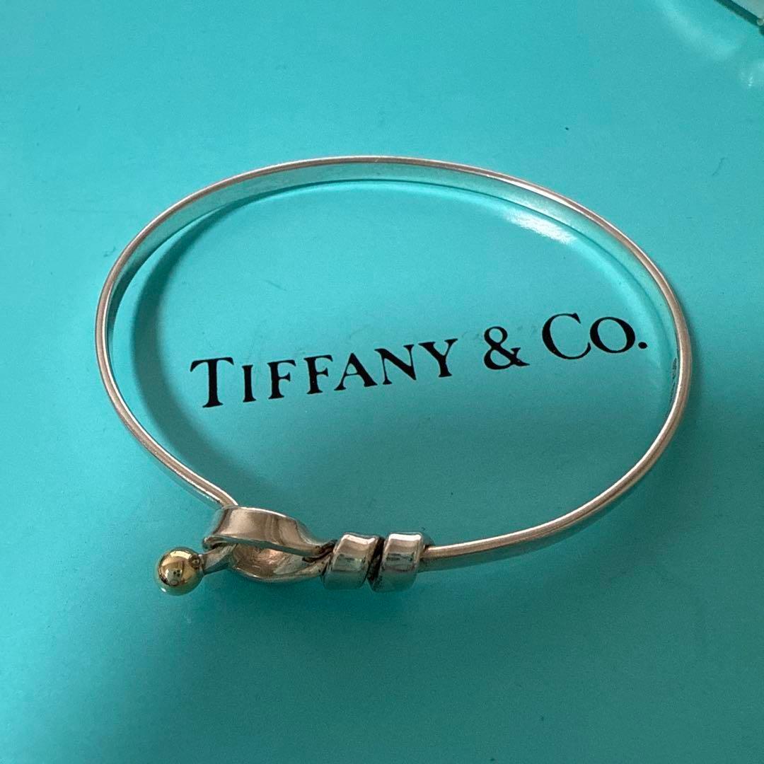 美品Tiffany ティファニー ラブノット フック＆アイ バングル