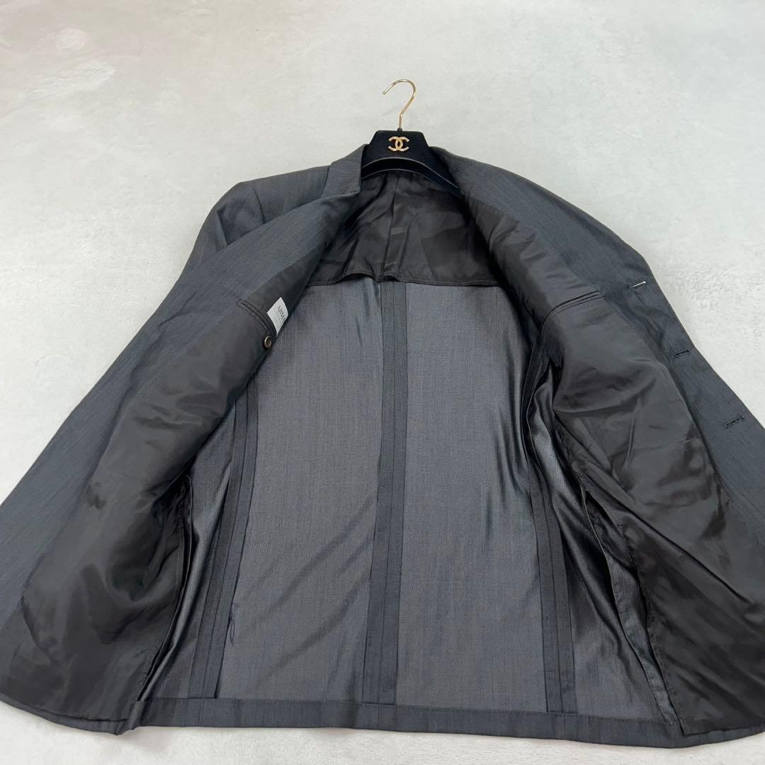 K277 2XL アルマーニコレツォーニ シングル スーツ上下 グレー メンズ