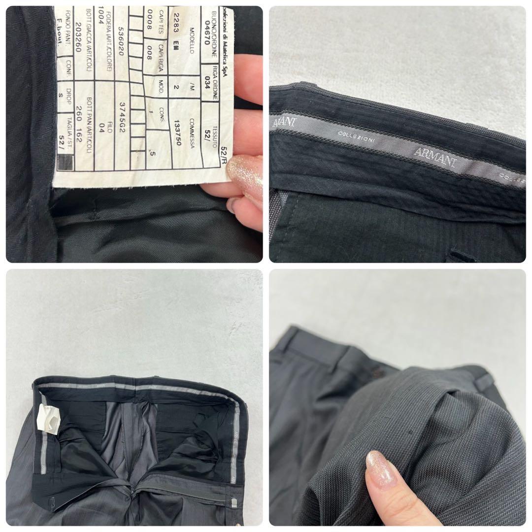 K277 2XL アルマーニコレツォーニ シングル スーツ上下 グレー メンズ