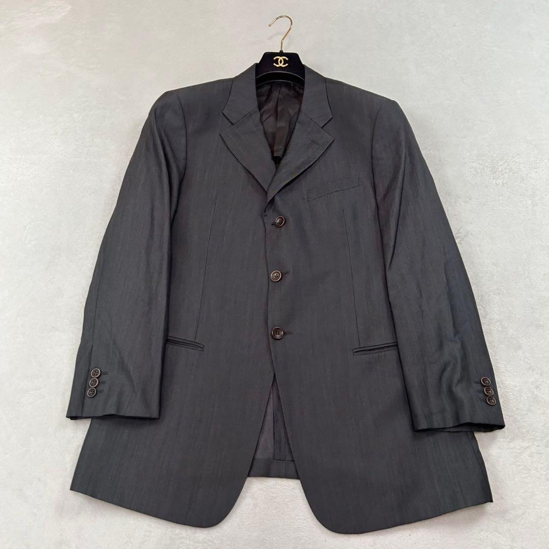 K277 2XL アルマーニコレツォーニ シングル スーツ上下 グレー メンズ