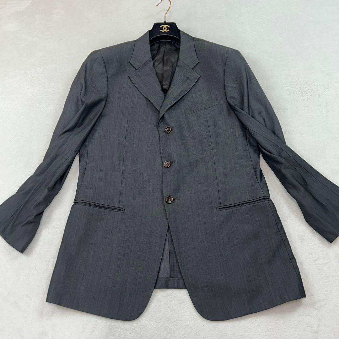 K277 2XL アルマーニコレツォーニ シングル スーツ上下 グレー メンズ