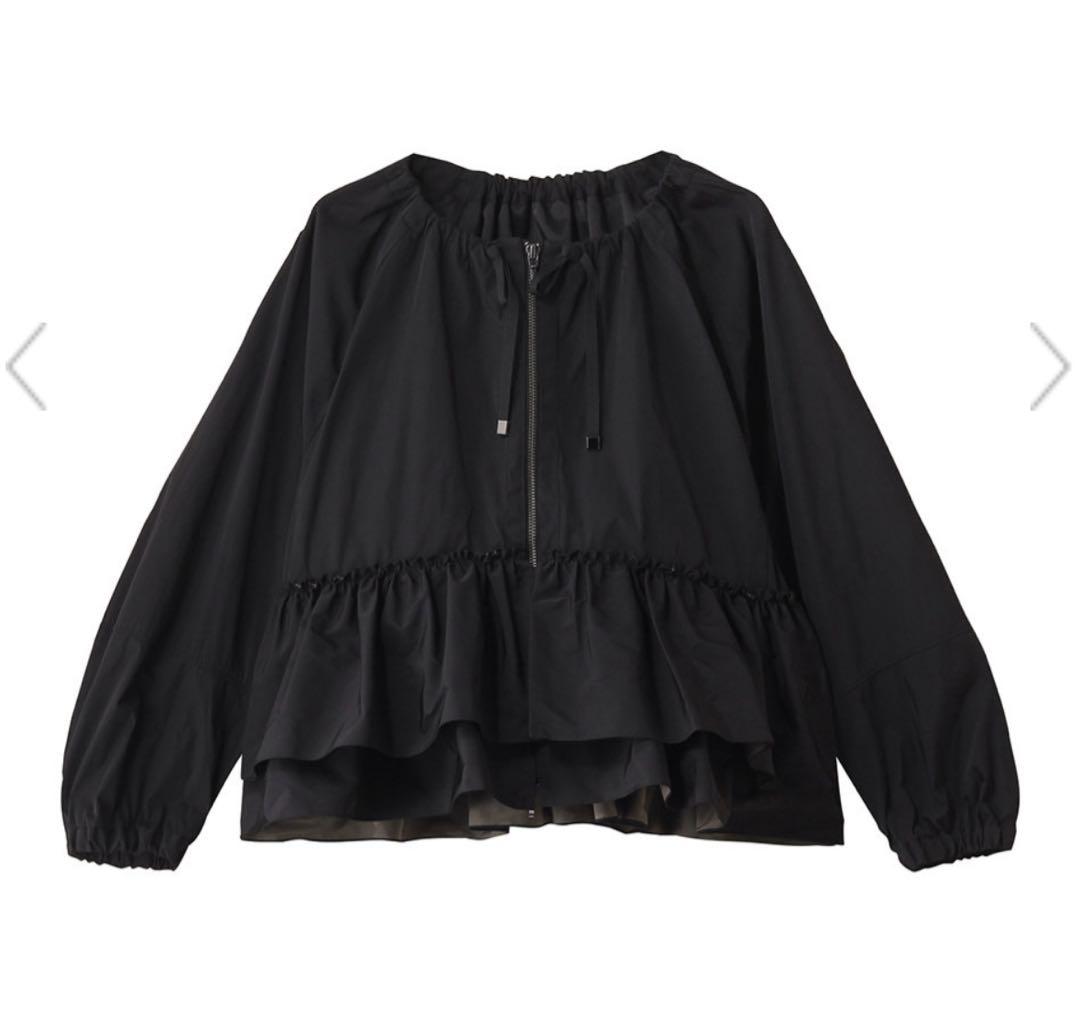 マリリンムーン スパイラルタフタラッフルブルゾン