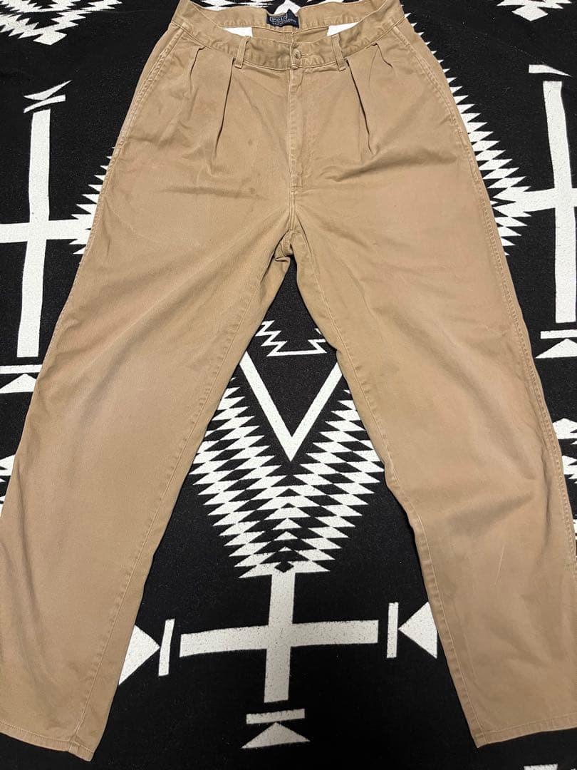 90s ラルフローレン ポロチノ 初期タグ USA製 希少サイズ w29/30