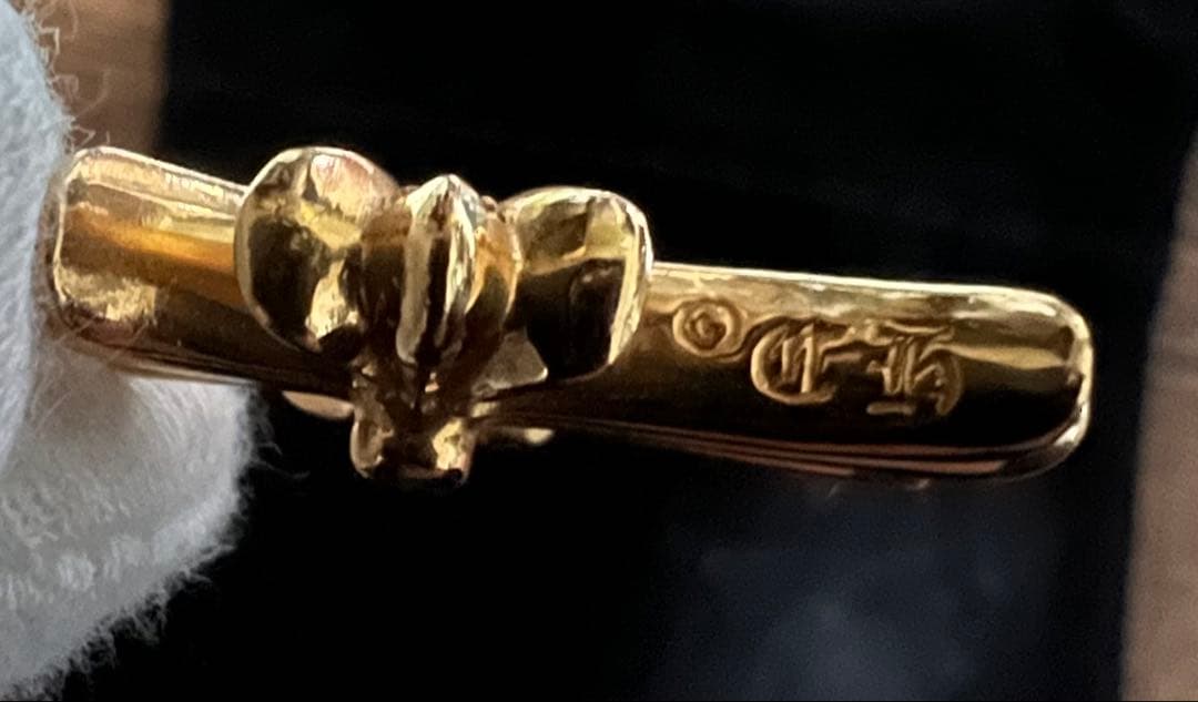 Nクロムハーツ22kタイニーファットクロスパヴェダイヤ