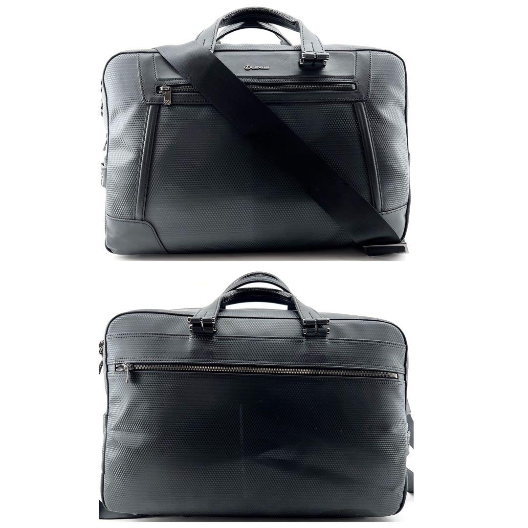 極美品　LEXUS　ボストンバック　2way　斜め掛け　カーボン　旅行鞄　ゴルフ