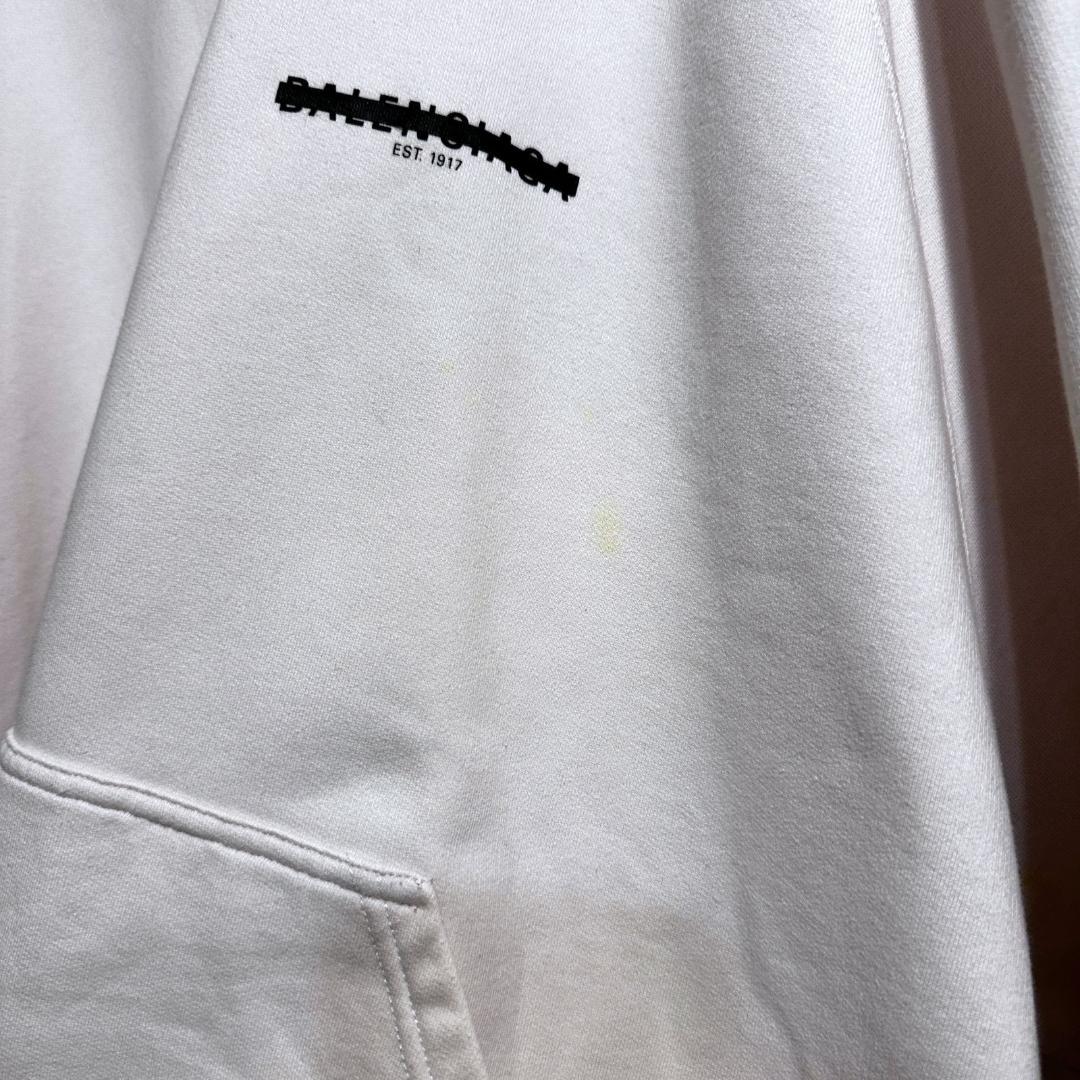 BALENCIAGA　パーカー　白　サイズ1　※汚れあり　HR0296
