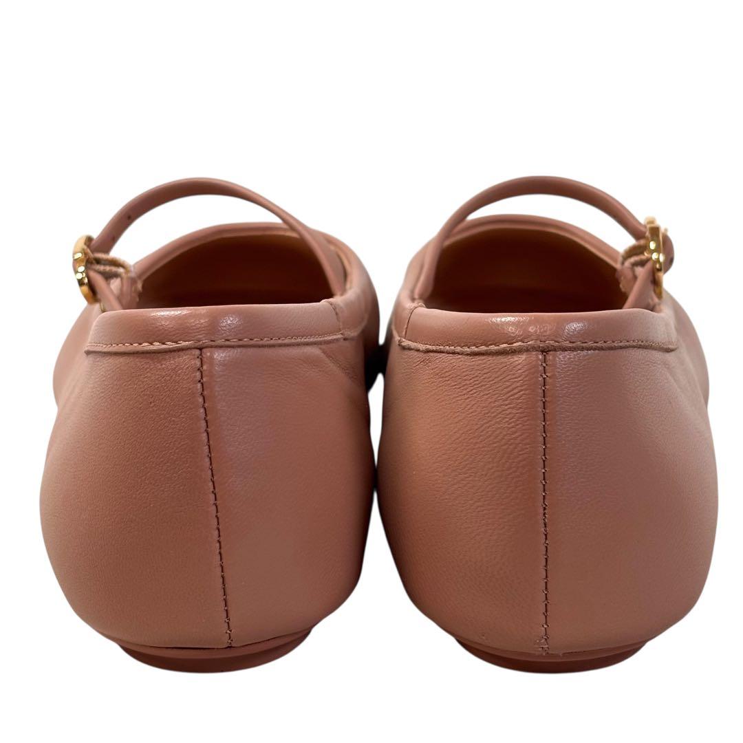 美品 ジャンヴィトロッシ 39 26 フラットパンプス メリージェーン ベージュ