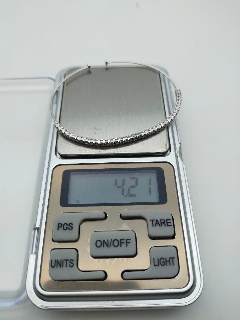 K14WG 14金 ホワイトゴールド 1ct ダイヤモンドバングル ブレスレット