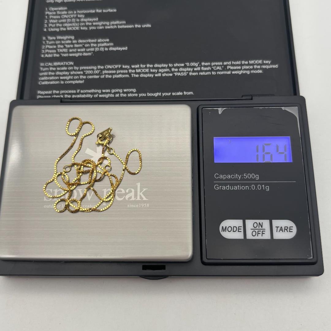 K18金 ネックレス 1.64g ロブスタークラスプ