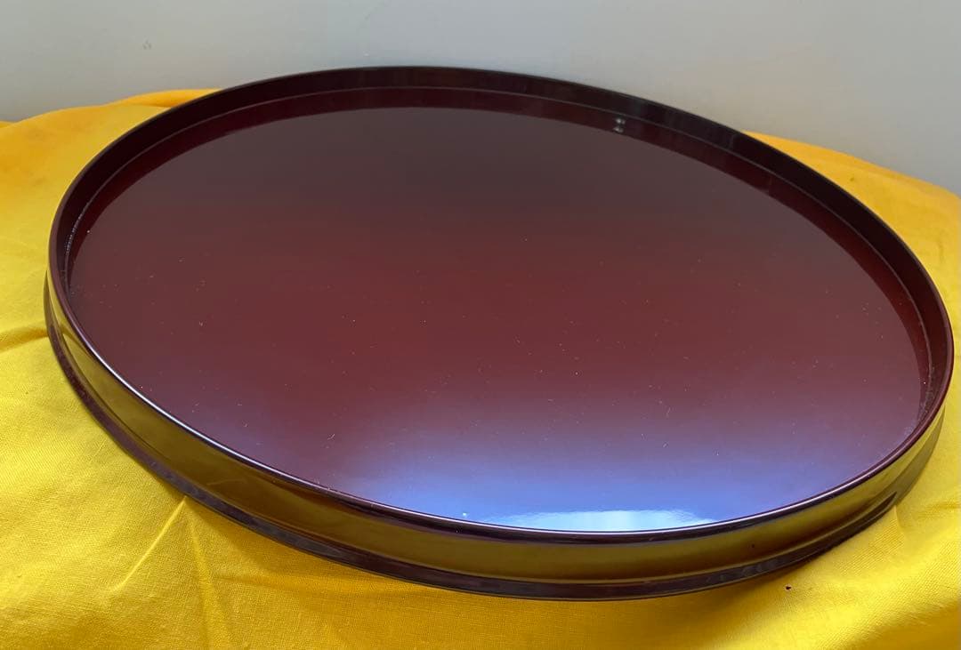 箱瀬淳一　輪島塗　丸盆