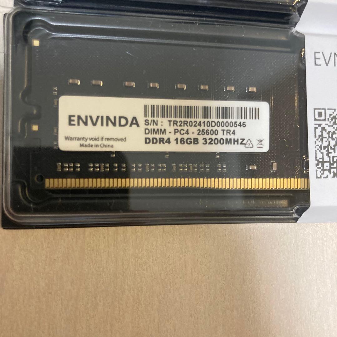 ENVINDA DDR4 16GB 3200MHz メモリ 4枚セット