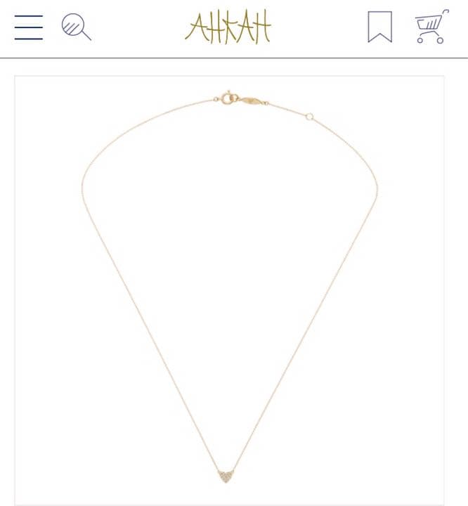 AHKAH アーカーハートパヴェネックレス