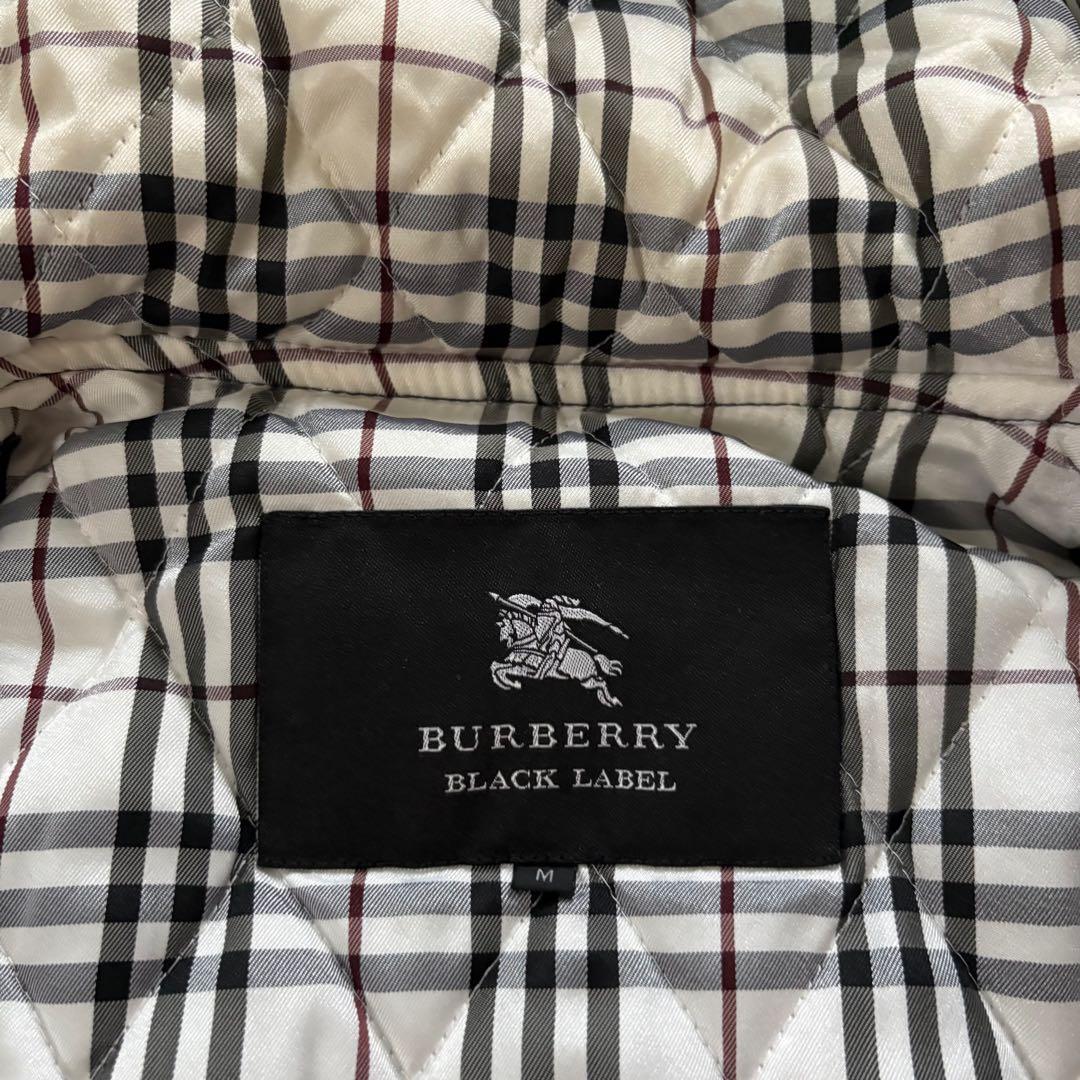 バーバリーブラックレーベル　ノバチェック　ダッフルコート　カシミヤ グレー　M