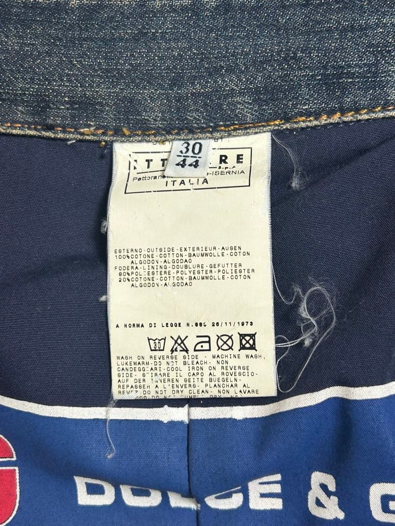 ハ*ウ様 名作 D＆Gデニムジャケット(34-44)D&G Y2K グランジ　マ