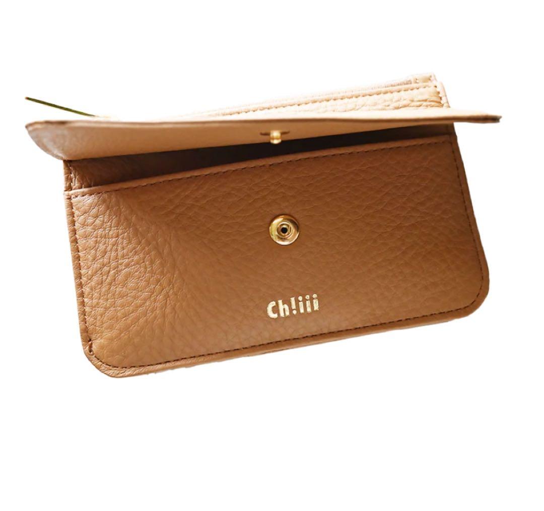 【美品】chiiiibag フラップ カードケース ベージュ