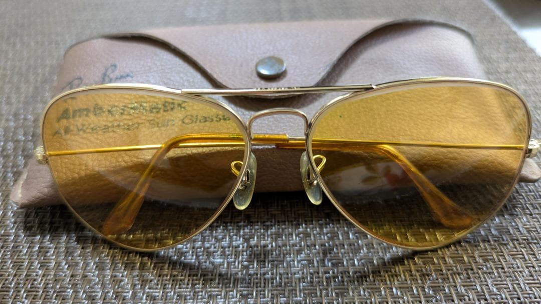 ☆値下げ！！＜希少/最初期型＞70年代ボシュロム　レイバンアンバーマティック美品