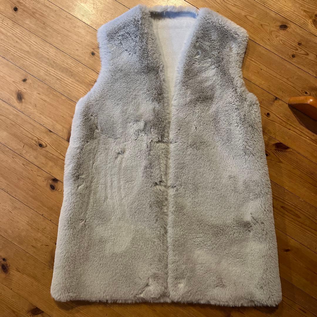 ELENDEEK グレー ファーベスト 00サイズ