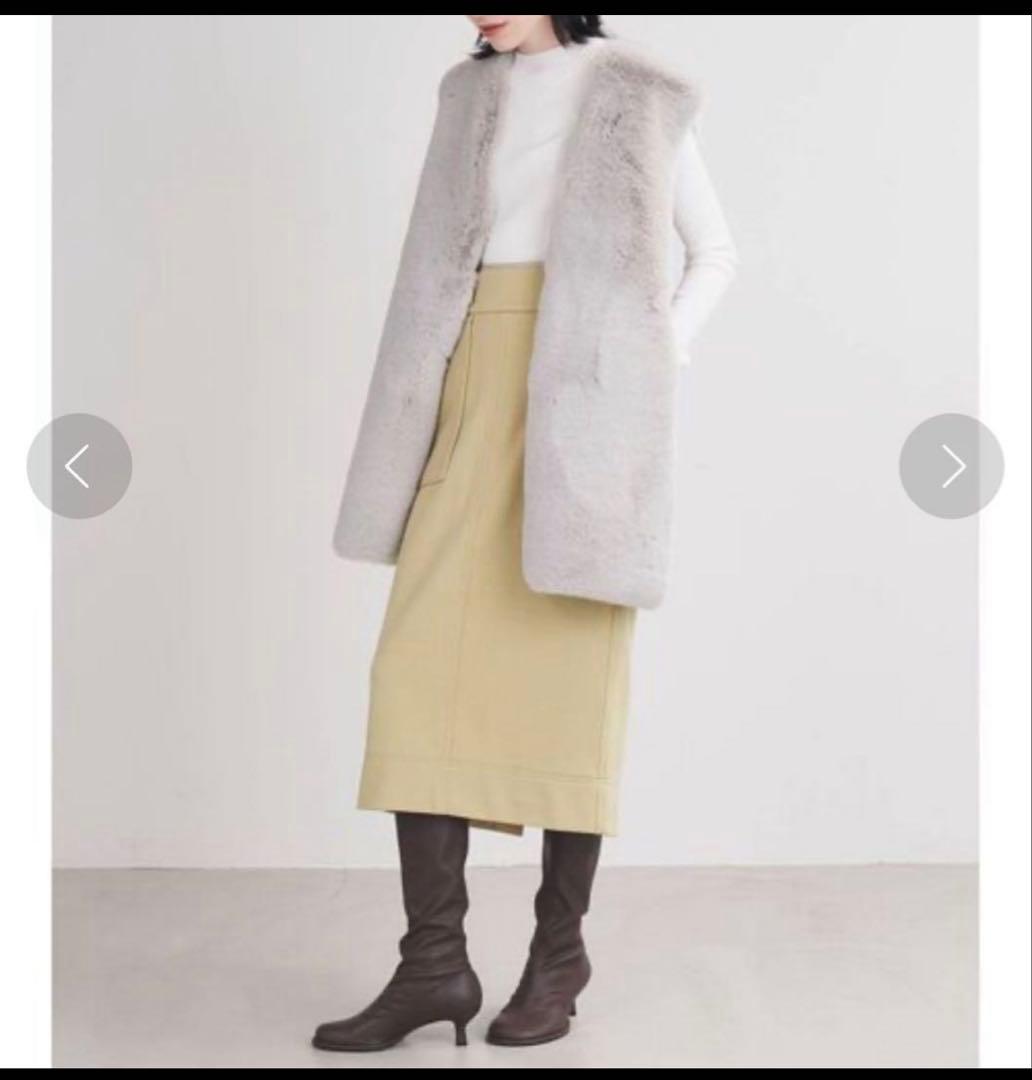 ELENDEEK グレー ファーベスト 00サイズ