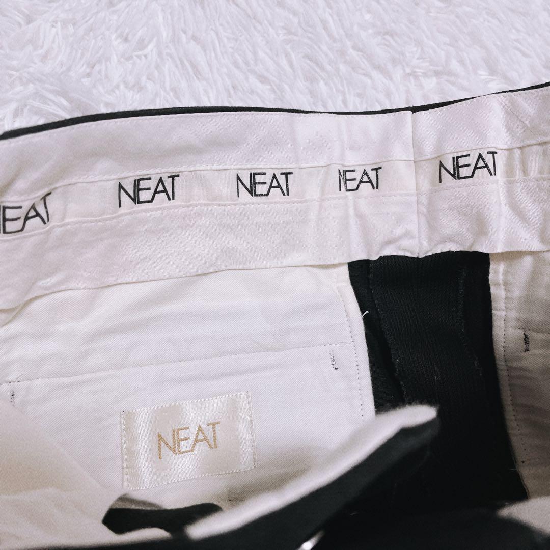 美品 NEAT コットンスラックス 44 ツータック 細畝コーデュロイ