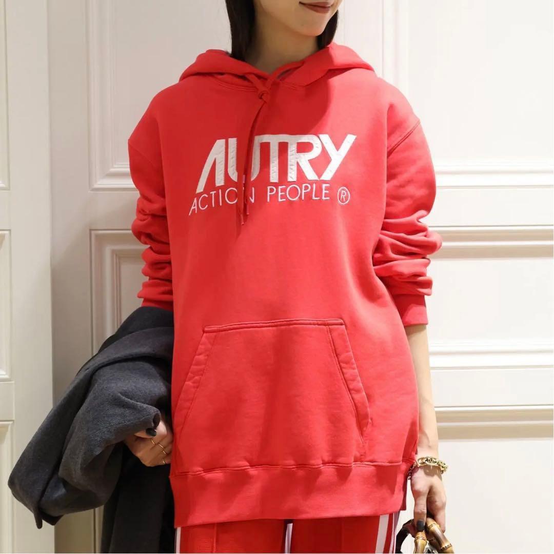 ② 新品 AUTRY オートリー スウェットパーカー フーディー red 赤