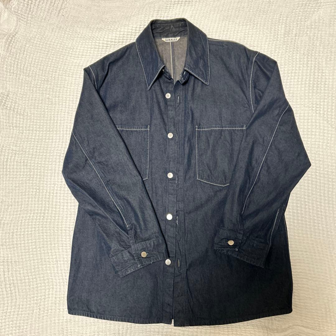 ジャケット・アウター AURALEE HARD TWIST LIGHT DENIM SHIRT